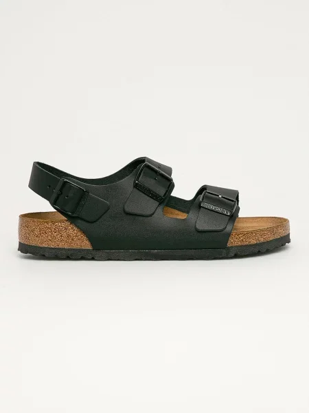 Birkenstock sandale din nubuc Milano negru