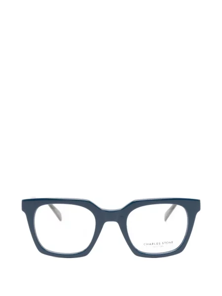 Ochelari de soare Charles Stone cu imprimeu geometric cu strasuri albastru