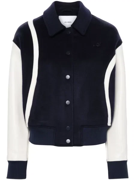 Haftowany kurtka bomber Axel Arigato niebieski