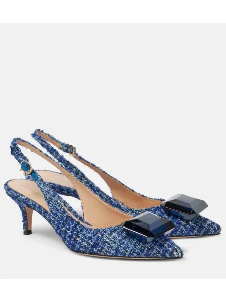 Pantofi cu toc Gianvito Rossi slingback albastru