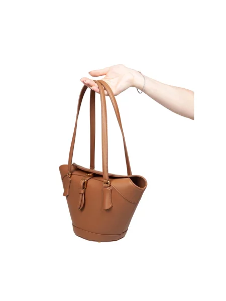 Torebka Dolce And Gabbana skórzana brązowa