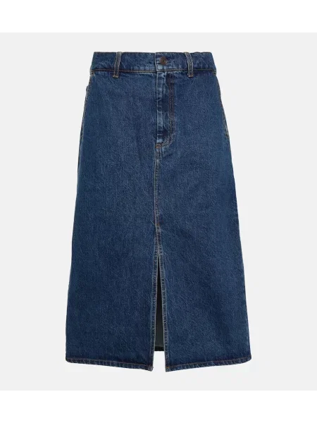 Denim krilo Co nad koleni modra