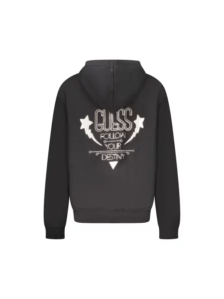 Jeansy Guess z długim rękawem z dekoltem w serek czarne