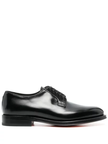 Pantofi derby Santoni din piele negru