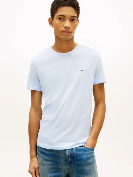Tommy Jeans Tričko JASPE pastelovo modrá