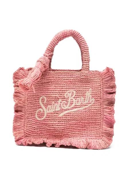 Geantă shopper Mc2 Saint Barth cu volane roz