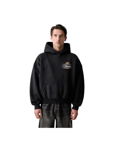 Bluza z kapturem Rhude z kapturem czarna