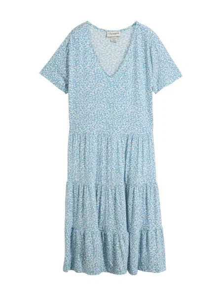 Bonprix Rochie albastru deschis / negru alb