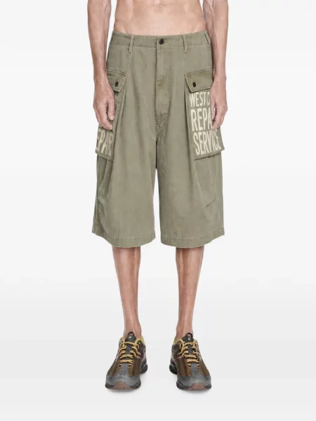 Pantaloni scurți cargo Kapital verde