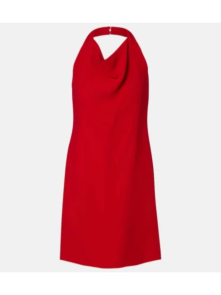Svilena obleka mini mini obleka Valentino rdeča