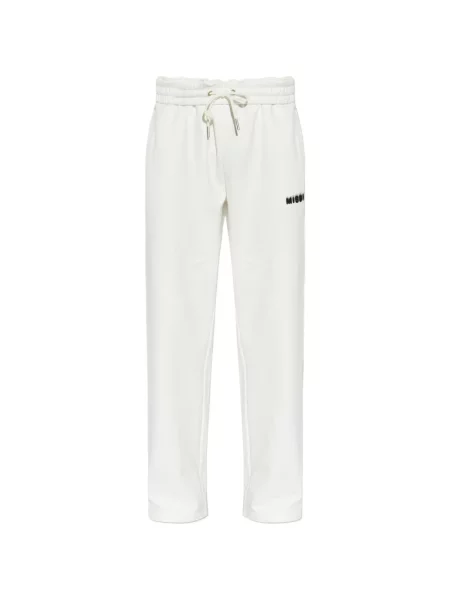 Pantaloni Misbhv cu imagine alergare alb