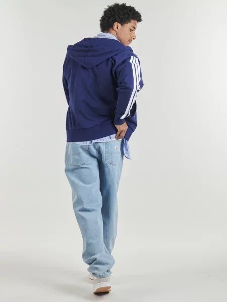 Csíkos frottír szvetter Adidas kék