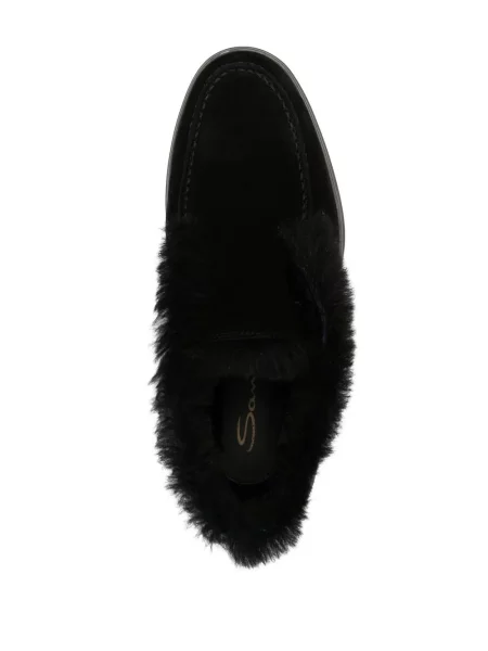 Loafers Santoni slip-on μαύρο