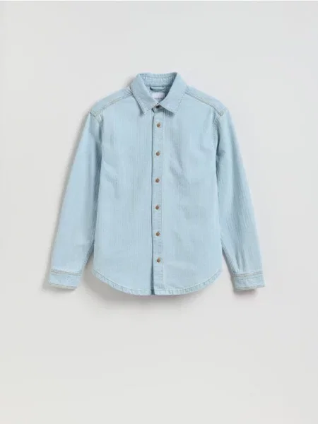 Reserved Cămașă din denim regular fit albastru