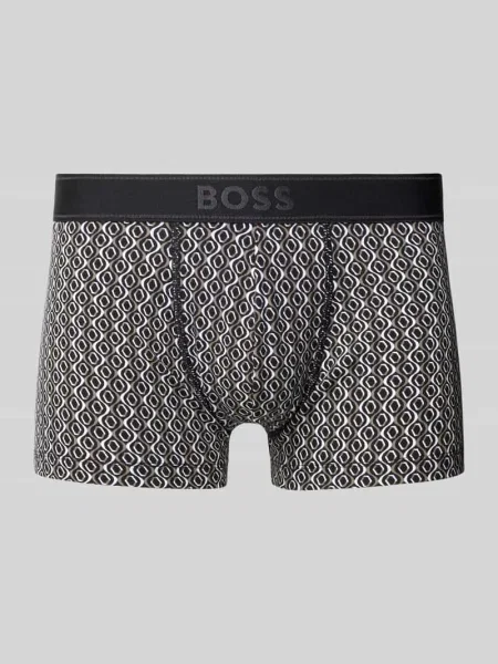 Majtki i obcisłe bokserki z mieszanka bawełny model Trunk Print' Boss czarne