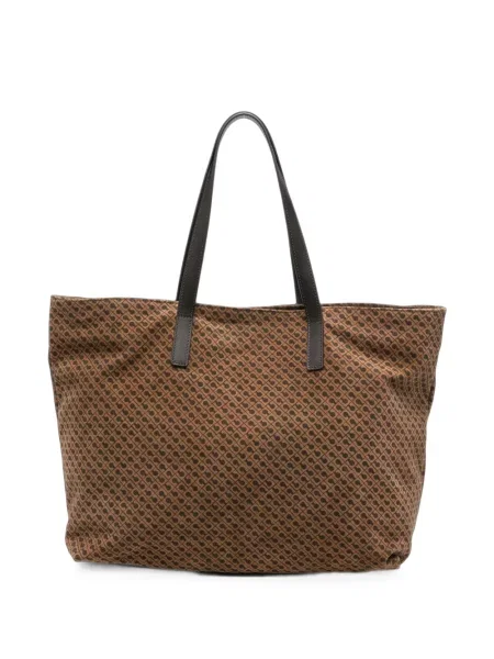 Geantă shopper Gherardini din piele cu imagine maro