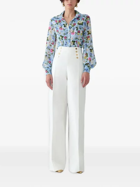 Pantaloni Carolina Herrera alb