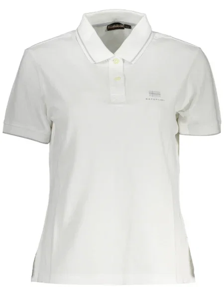 Polo Napapijri cu mâneci scurte alb