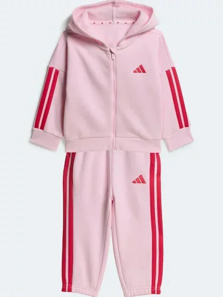 Adidas tepláková souprava dětská s bavlnou růžová