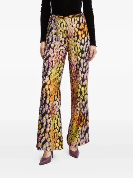 Pantaloni Forte_forte cu model leopard negru