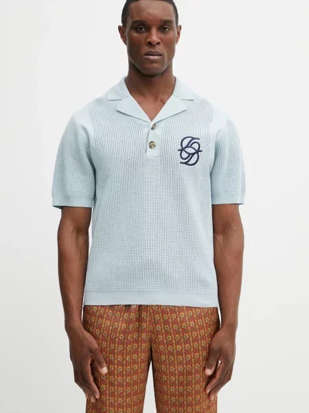 Polo majica Drôle De Monsieur modra