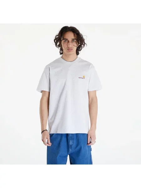 Carhartt WIP S/S American Script T-Shirt Mężczyźni Koszulki Carhartt WIP Size: L szary