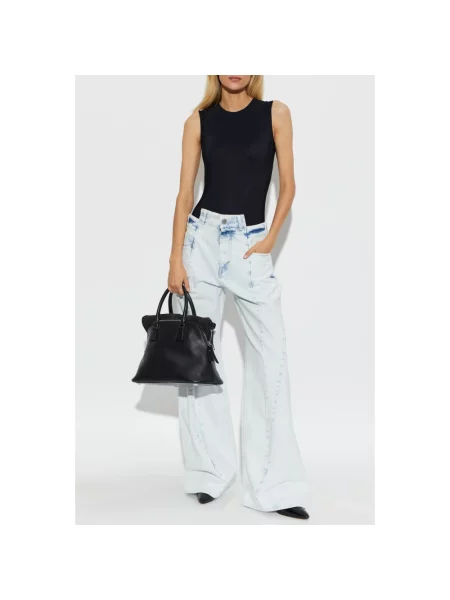 Szerokie jeansy Maison Margiela niebieskie