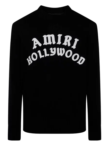 Pulover Amiri cu broderie negru