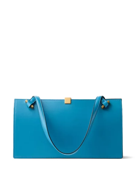 Geantă shopper Versace din piele albastru