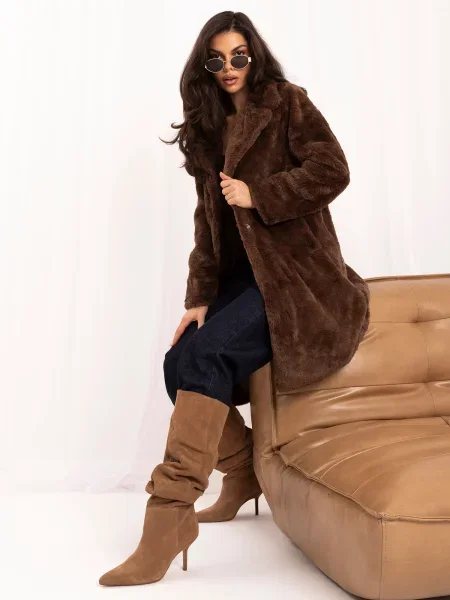 Krzneni kaput Italy Moda smeđa