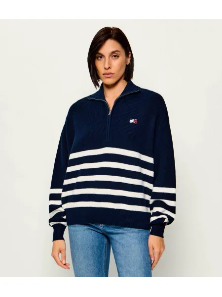 Pulover Tommy Jeans albastru