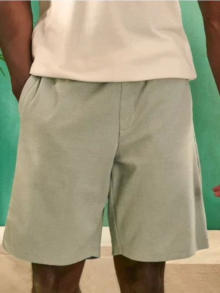 Sinsay Kraťasy s ozdobným vázáním zelená