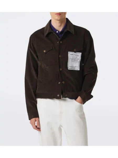 Geacă Acne Studios de catifea cord maro