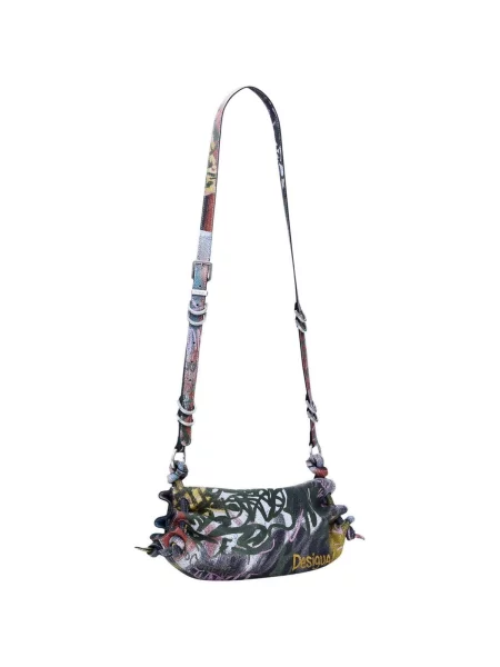 Crossbody táska Desigual nyomtatás fekete