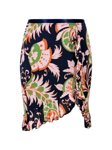 Fustă Etro cu model floral cu imagine albastru
