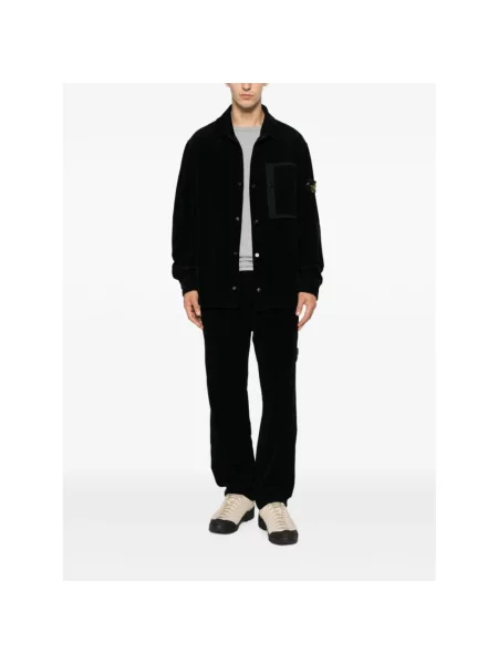 Spodnie Stone Island z kamieniami czarne