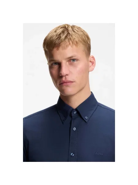 BOSS Cămașă Rickert Bleumarin albastru