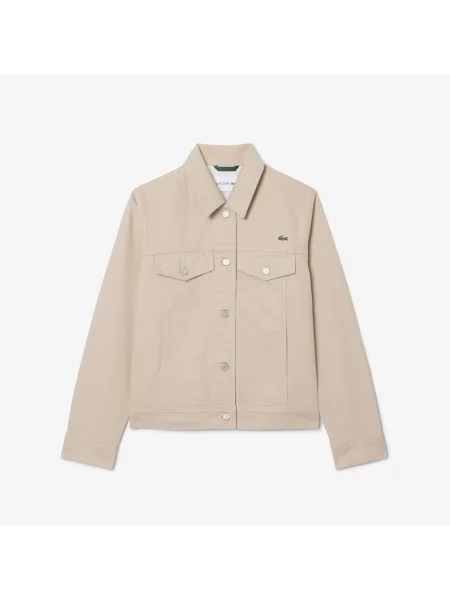 Lacoste Kurtka Dżinsowa beżowa