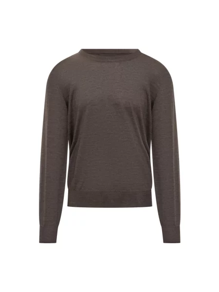 Sweter Brunello Cucinelli z kaszmiru brązowy