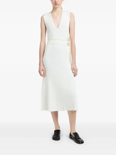 Rochie midi Proenza Schouler până la genunchi de costum alb