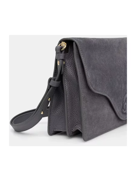 Coccinelle torebka shopper skórzana szara