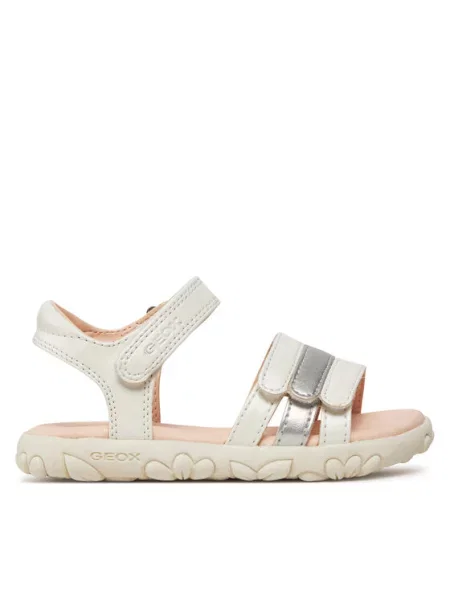 Geox Σανδάλια J Sandal Haiti Girl M λευκό