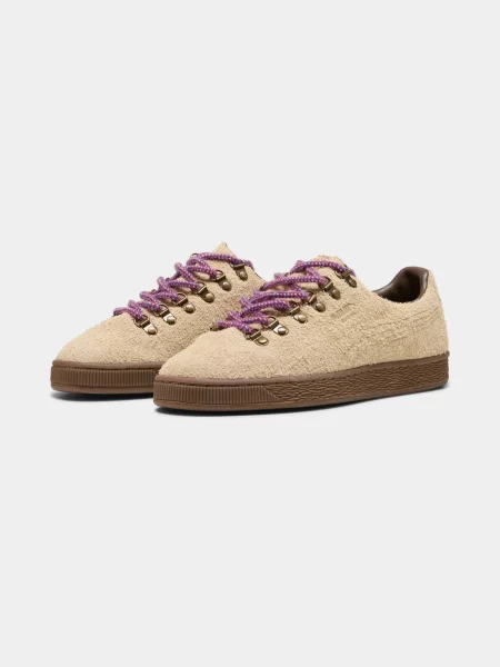 Замшевые кеды Puma бежевые