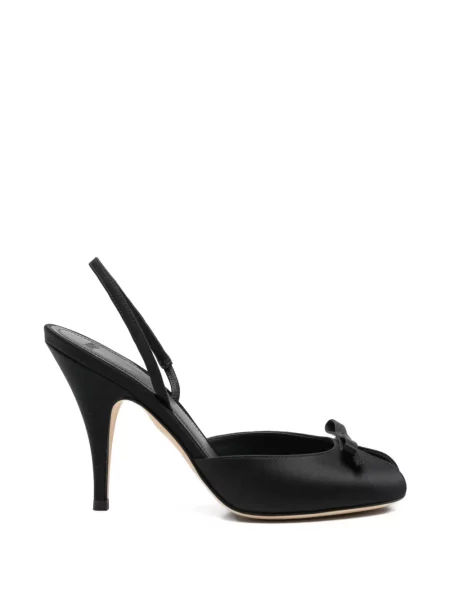 Сандали 3juin с панделка с отворена пета черно