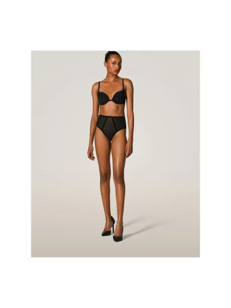 Majtki briefs Wolford tiulowe czarne