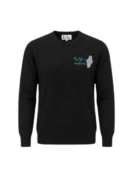 Sweter Mc2 Saint Barth wełniany czarny