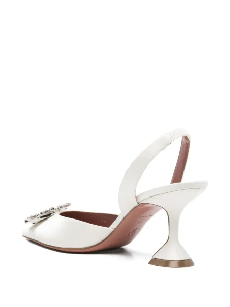 Pantofi cu toc Amina Muaddi slingback alb