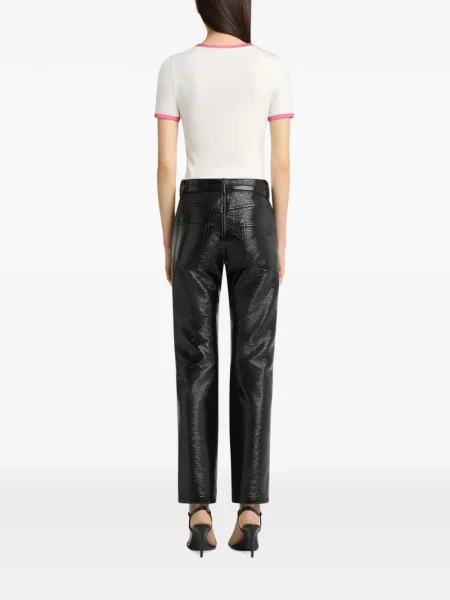 Tricou Courreges cu broderie alb