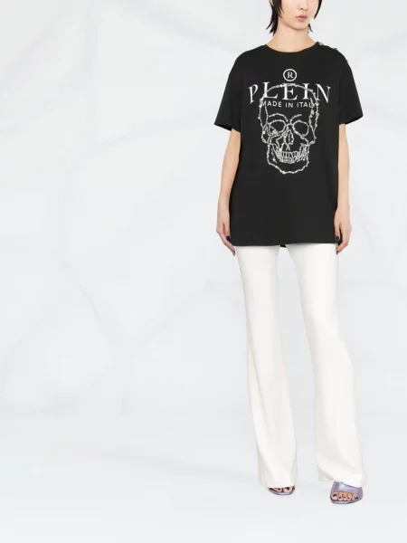 Tricou Philipp Plein cu imagine negru