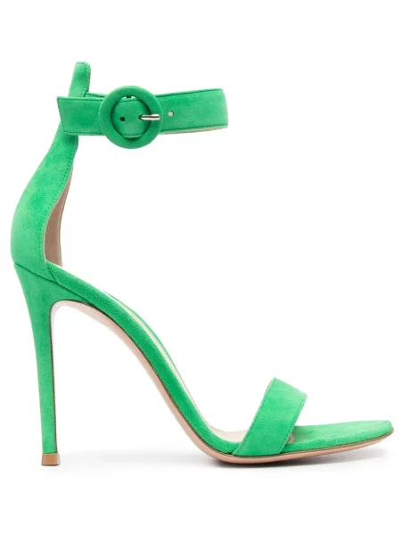Sandale Gianvito Rossi din piele de căprioară verde